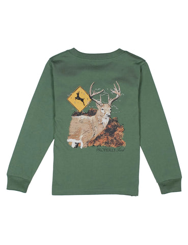 Boy's Deer Crossing