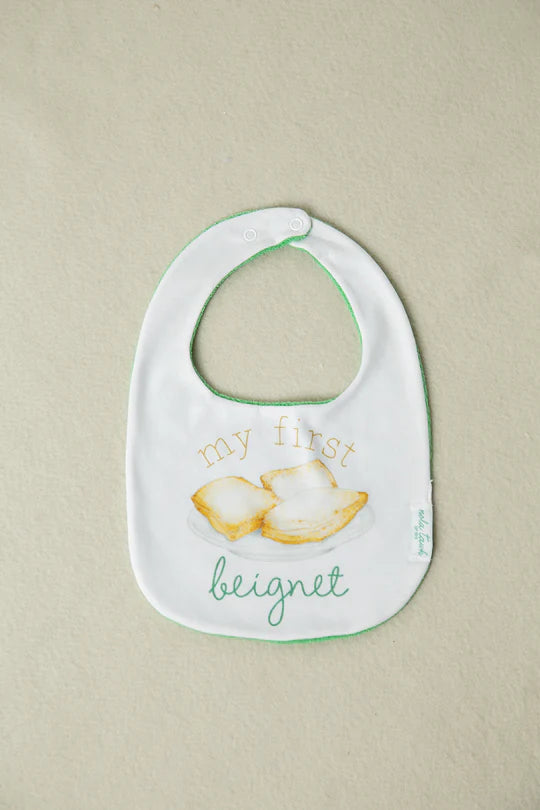 My First Beignet Organic Cotton Baby Bib