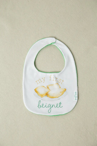 My First Beignet Organic Cotton Baby Bib