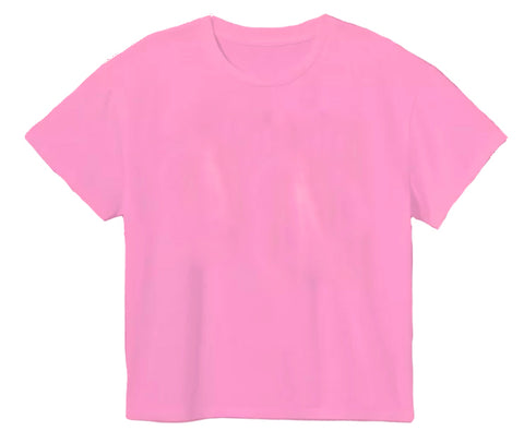 Boxy Tee- Solid Pink