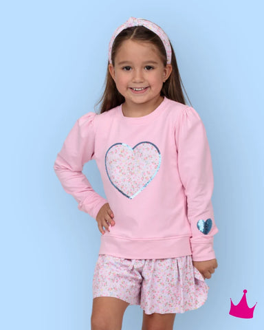 Stay Sweet Pink Oversized Sweatshirt