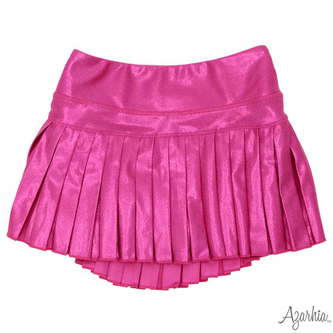 Mini Pleated Skort Hot Pink Shimmer