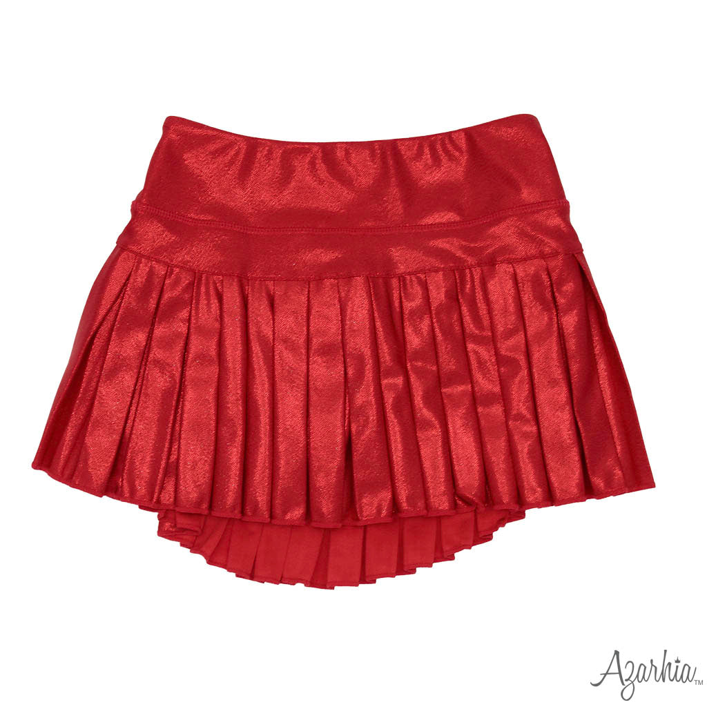 Mini Pleated Skort Red Shimmer