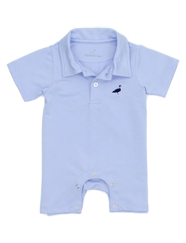 Baby Canal Polo Shortall- Light Blue