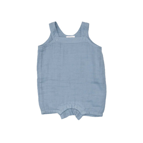 OVERALL SHORTIE - SOLID MUSLIN SOFT CHAMBRAY