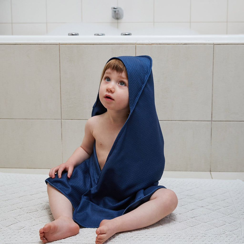 Baby Hooded Towel-Midnight Navy