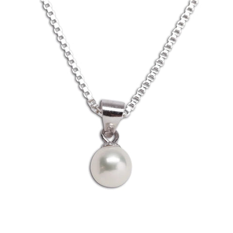 Sterling Silver Child's Pearl Necklace