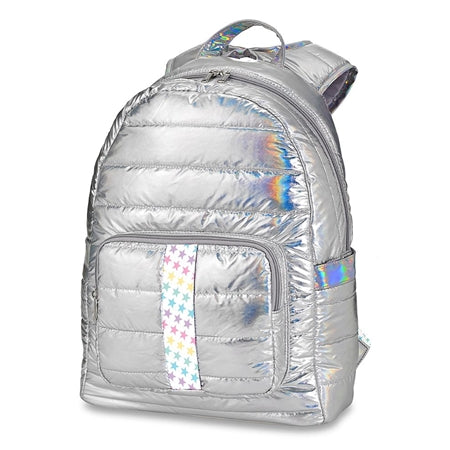 Iridescent Puffer Backpacks with STARSTRUCK Strap