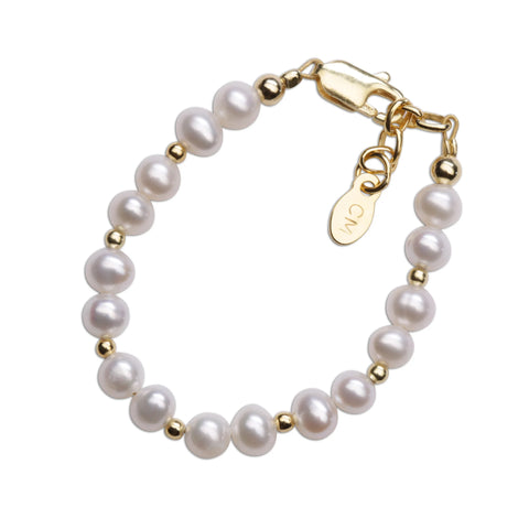 14K Gold Plated Pearl Baby and Kids Bracelet