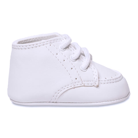 White Leather Classic Crib Shoe