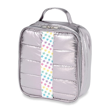Puffer Insulated Lunch Box Iridescent with Star Struck Strap