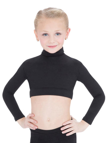 Turtleneck Long Sleeve Crop Top