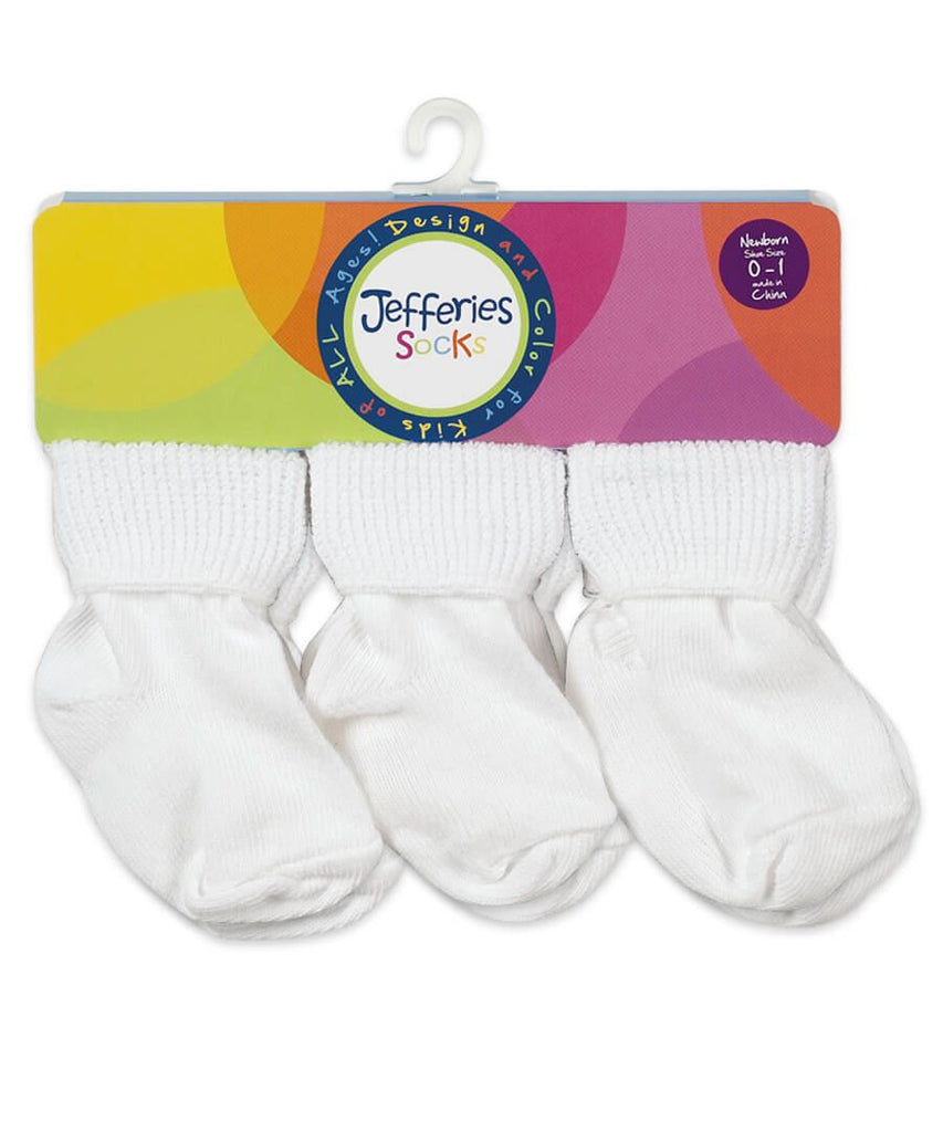 White Newborn/Infant socks 6 pair pack