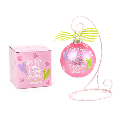 For This Child (pink)-Glass Ornament