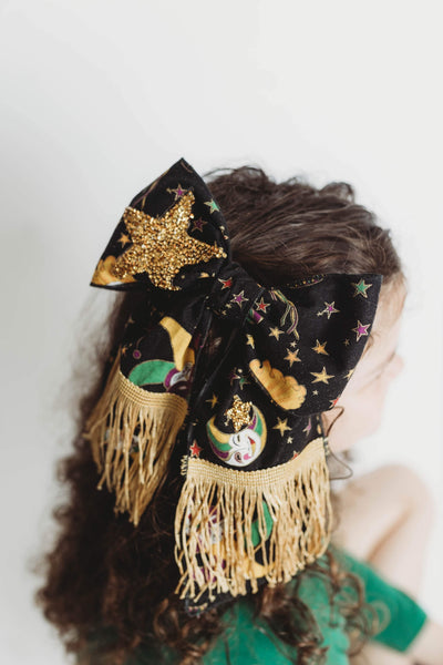 Fanci Bows-Black Mardi Gras Mask